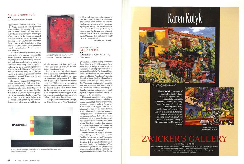 Spread from the reviews section of our Summer 2002 issue.