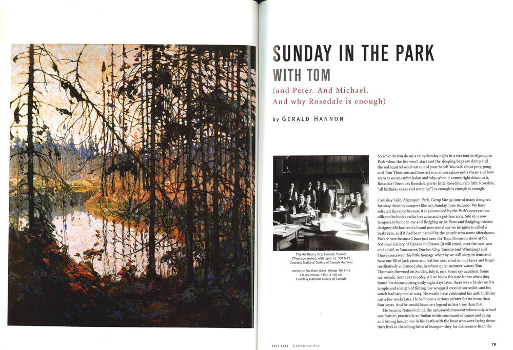 Spread from the Fall 2002 issue of <em>Canadian Art</em>