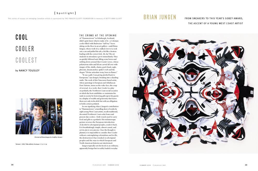 Spread from the Summer 2003 issue of <em>Canadian Art</em>