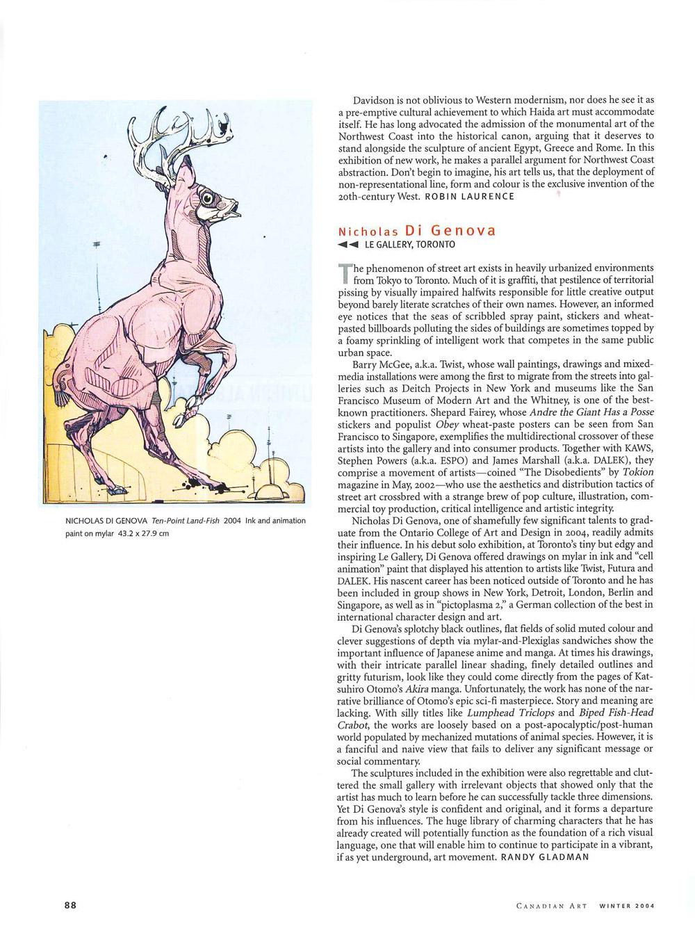 A page from the Winter 2004 issue of <em>Canadian Art</em>