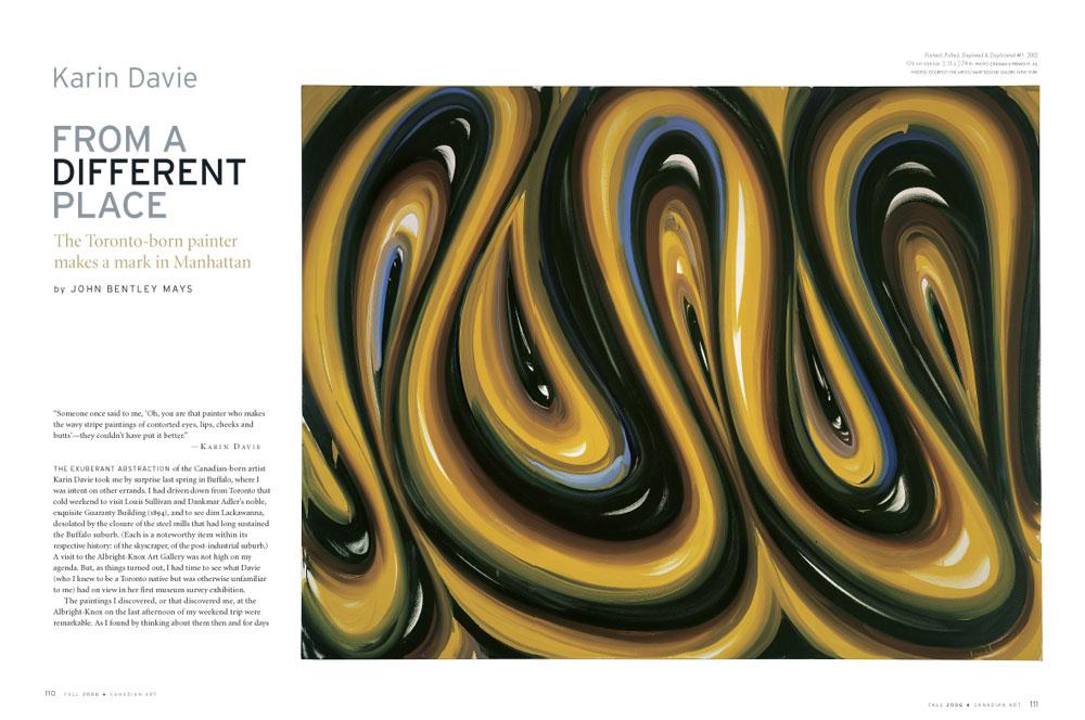 Spread from the Fall 2006 issue of <em>Canadian Art</em>