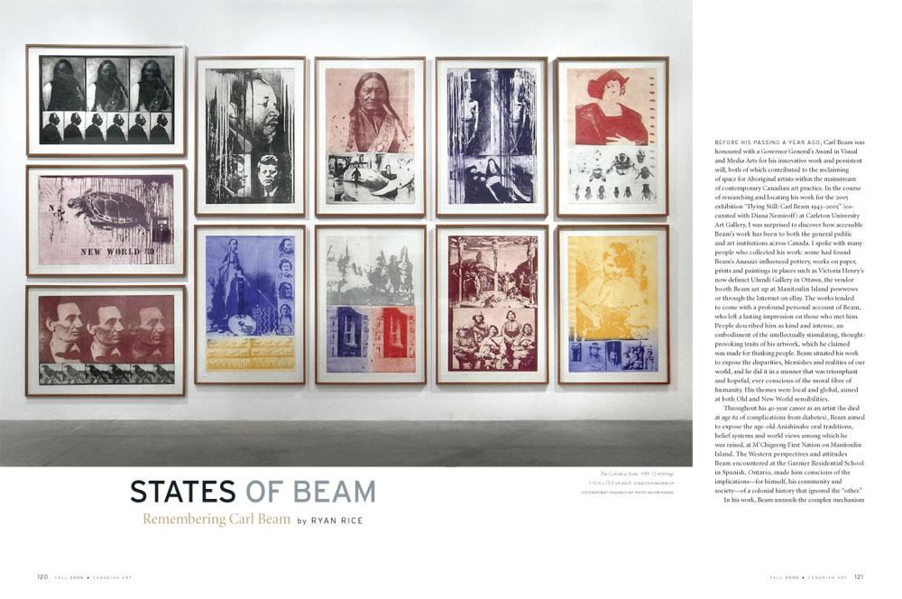 Spread from the Fall 2006 issue of <em>Canadian Art</em>