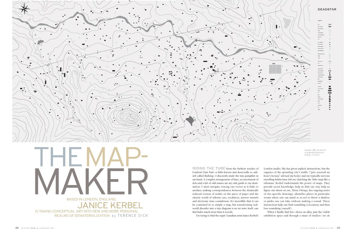 Opening spread for "The Map-Maker" from our Winter 2006 issue.