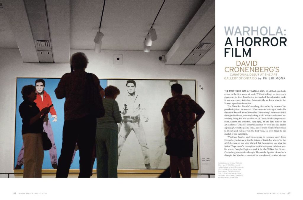 Spread from the Winter 2006 issue of <em>Canadian Art</em>