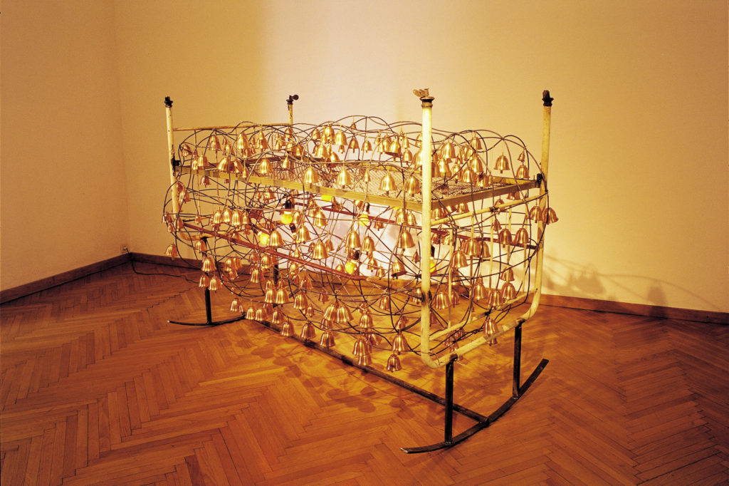Chen Zhen, <em>Six Roots</em> (detail),  2000. Seven mixed-media sculptural installations in six rooms of the Museum of Contemporary Art, Zagreb.
