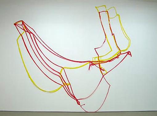 Gwen MacGregor &amp; Sandra Rechico Floppy Map (Montreal) 2008 Installation view