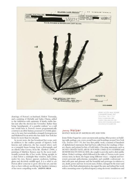 A page from the Summer 2009 issue of <em>Canadian Art</em>