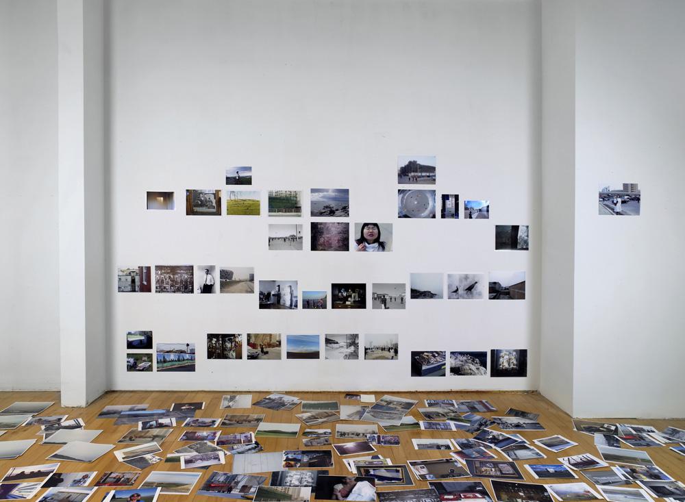 Raymonde April’s studio with images from <em>Équivalences 1–4</em> 2010