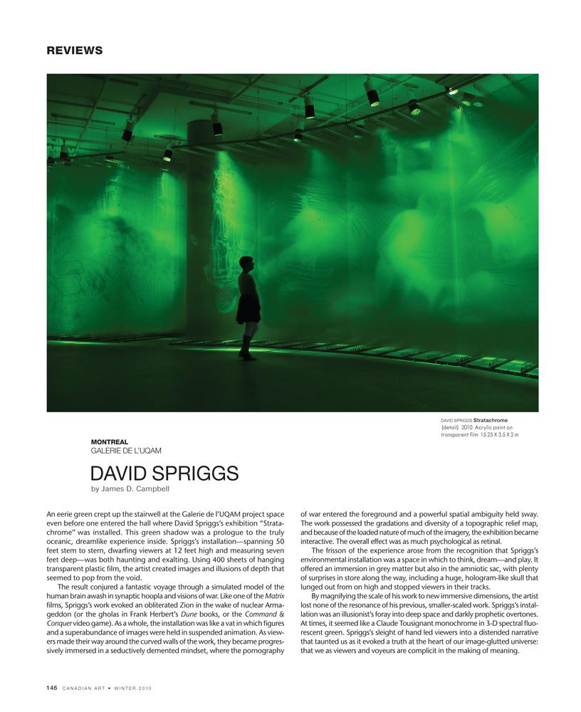 Spread from the Winter 2010/11 issue of <em>Canadian Art</em>