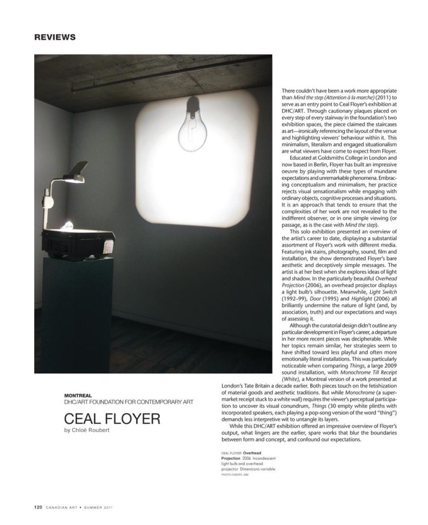 Spread from the Summer 2011 issue of <em>Canadian Art</em>