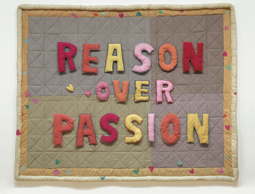 Joyce Wieland, <em>Reason over Passion</em>, 1968, quilted cotton, 2.56 m x 3.02 m x 8 cm. Collection National Gallery of Canada. Photo: National Gallery of Canada.