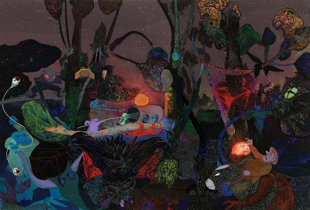 Betino Assa <em>Gathering in the forest, 12 am</em> 2011