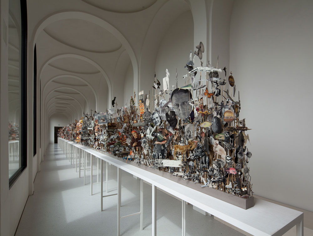 Geoffrey Farmer <em>Leaves of Grass</em> 2012 Installation view at Neue Galerie Kassel Courtesy the artist and Catriona Jeffries Commissioned and co-produced by dOCUMENTA (13) / photo Anders Sune Berg 