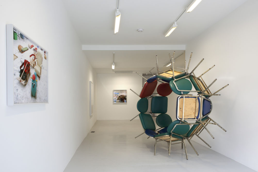 An installation view of Michel de Broin's 2012 exhibition at Jessica Bradley Art + Projects