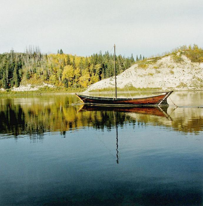 Marian Penner Bancroft <em>York Boat on the North Saskatchewan River, Fort Edmonton, Alberta</em> 2004 Courtesy the artist and Republic Gallery