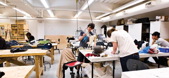A view of the sculpture and fabrication studios at OCAD University / photo Claudia Hung