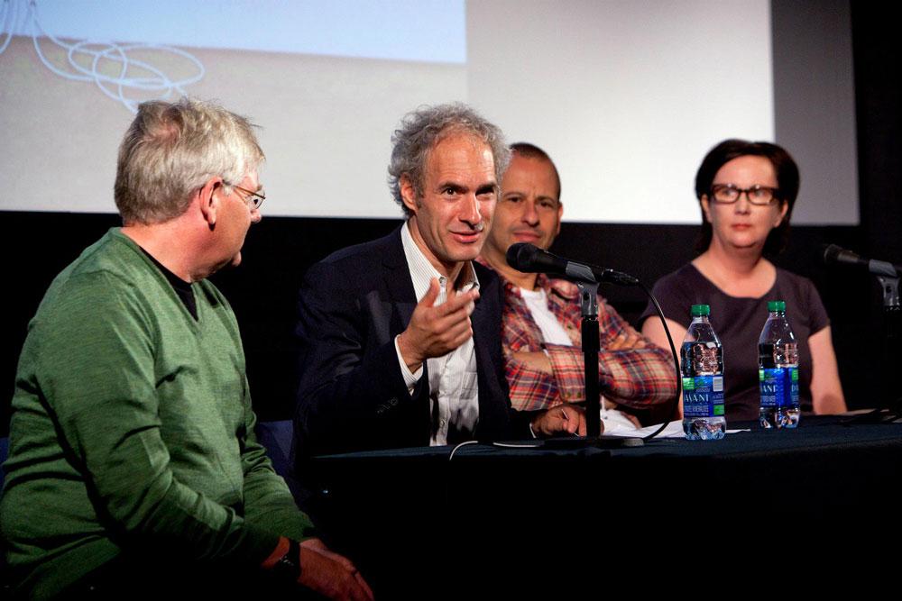 Alain Paiement speaks alongside Micah Lexier and Laurel Woodcock at the 2012 Gallery Hop Toronto Panel