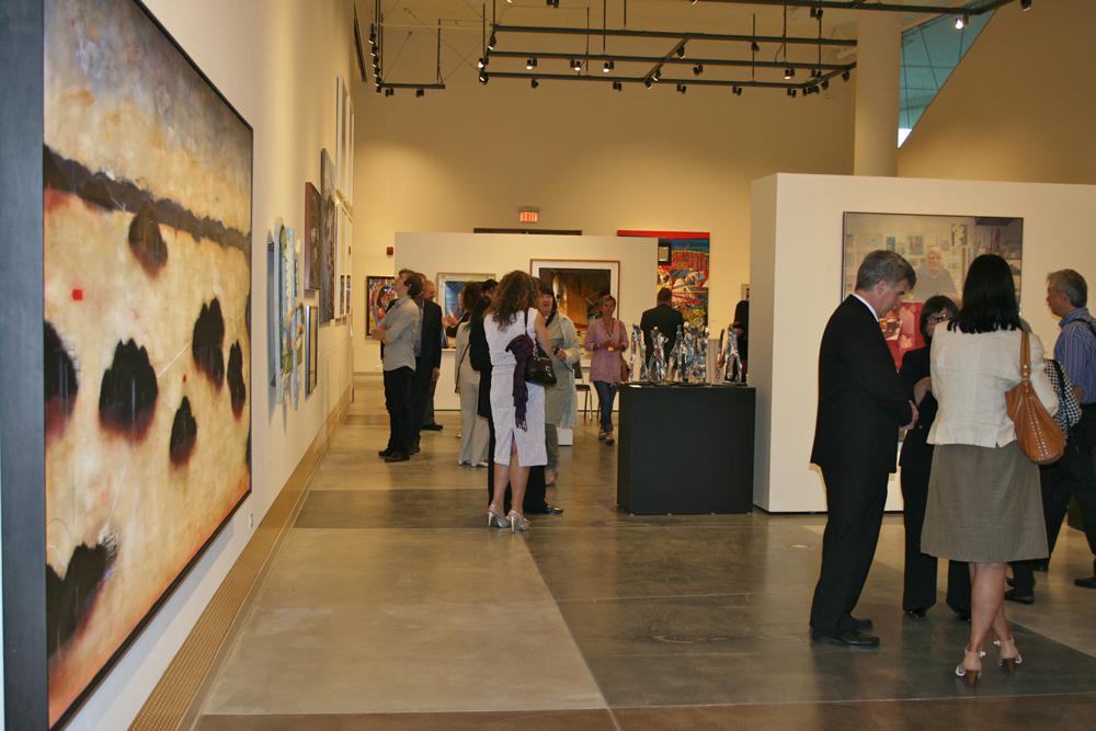 Attendees at the opening event for the Gordon Smith Gallery of Canadian Art