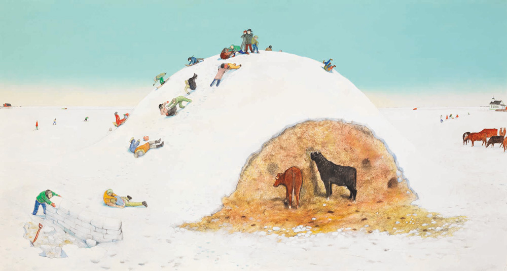 William Kurelek's <em>King of the Mountain</em>, which sold for $380,250 at the Heffel auction this week.