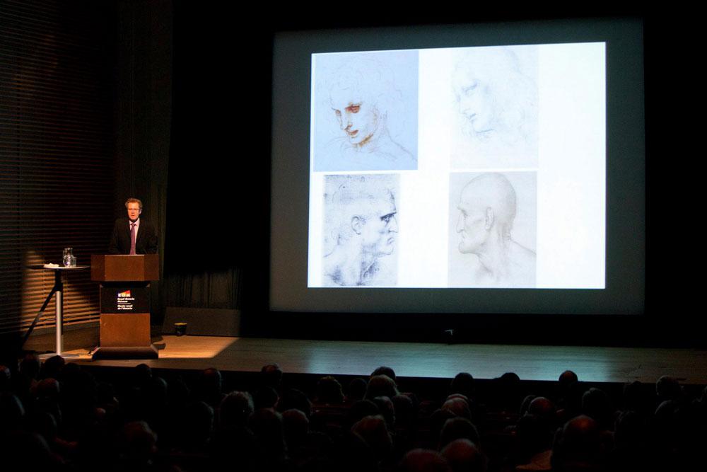 Ross King speaking at the Canadian Art Foundation International Speaker Series at the Royal Ontario Museum on October 3, 2012 / photo Della Rollins