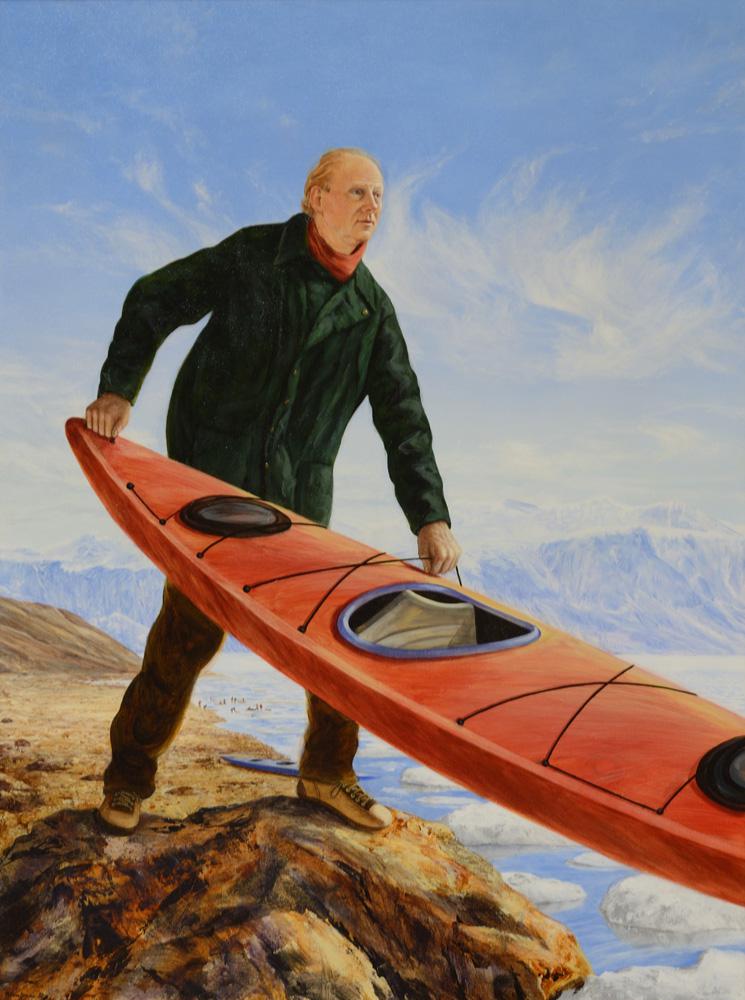Kent Monkman's painting of John Ralston Saul, now donated to the crown collection / photo Ronald Duchesne, Rideau Hall