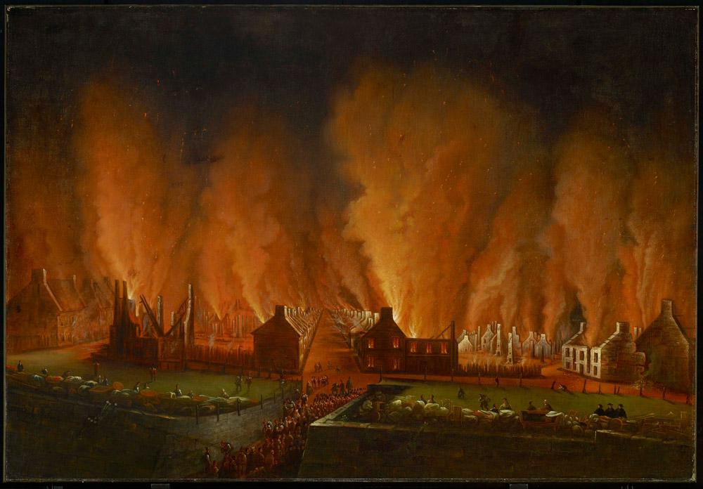 Joseph Légaré <em>The Fire in the Saint-Jean Quarter, Seen Looking Westward</em> 1848  © Art Gallery of Ontario  