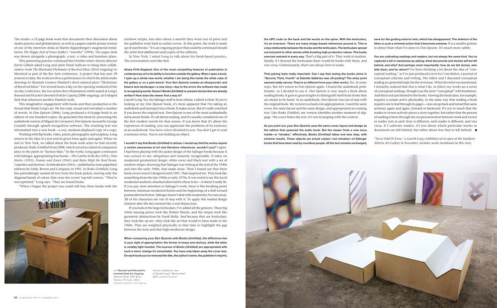 Spread from the Summer 2011 issue of <em>Canadian Art</em> 