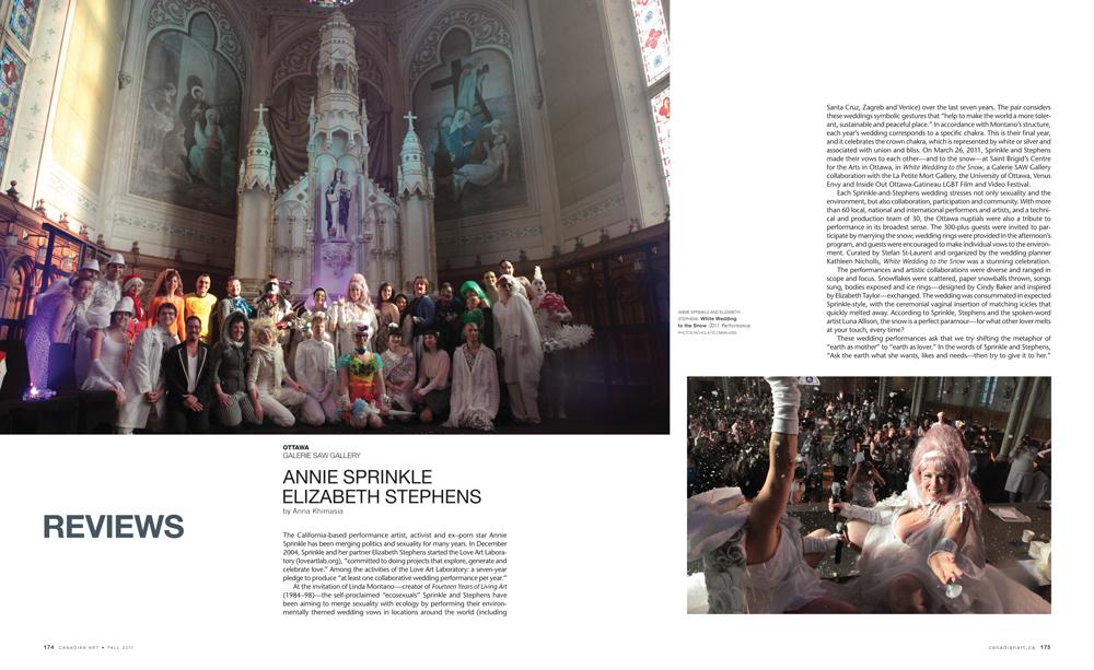 Spread from the Fall 2011 issue of <em>Canadian Art</em>