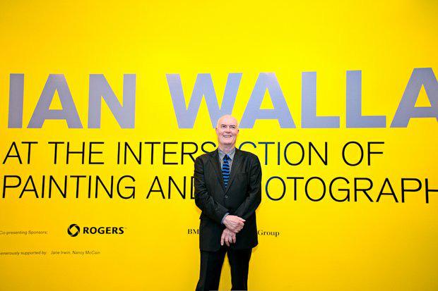 Artist Ian Wallace at the opening of his Vancouver Art Gallery survey / photo Bake Photography for the VAG