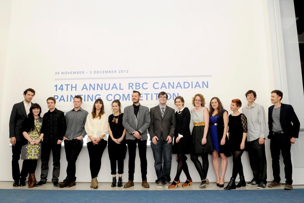 The finalists and winners of the 2012 RBC Canadian Painting Competition at the Power Plant / photo Marc Rochette