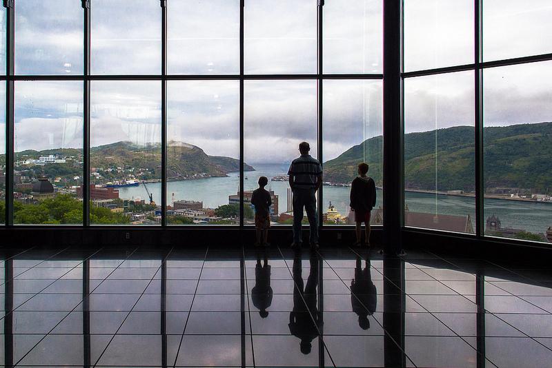 Visitors at the Rooms look out over St. John's Harbour / photo Kenny Louie (kennymatic) via Flickr 