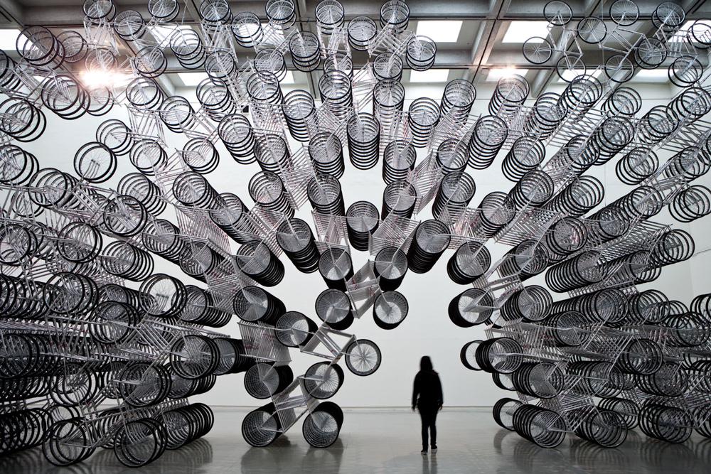 A new configuration of Ai Weiwei's <em>Forever Bicycles</em>, seen here in 2011, will be featured at Toronto's 2013 Nuit Blanche / photo courtesy the artist