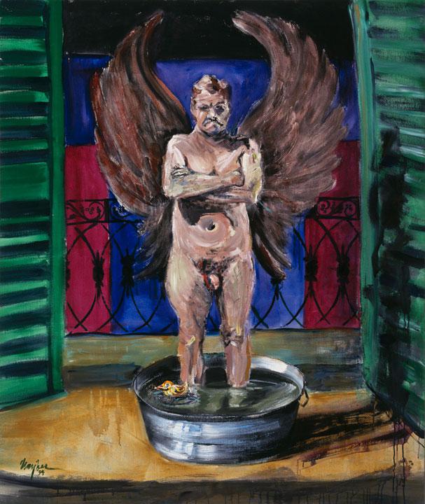 Gordon Rayner <em>Country Bath (Self-Portrait)</em> 1994 Acrylic on canvas 185.5 x 155 cm