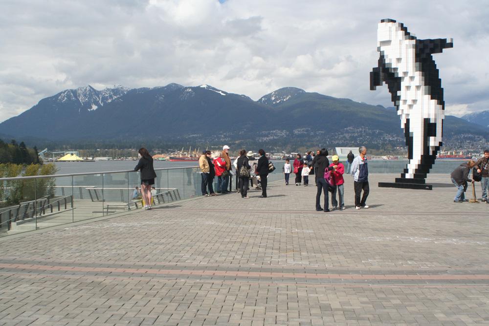 Douglas Coupland's orca sculpture on the Vancouver waterfront in 2011 / photo Joseph Lafo