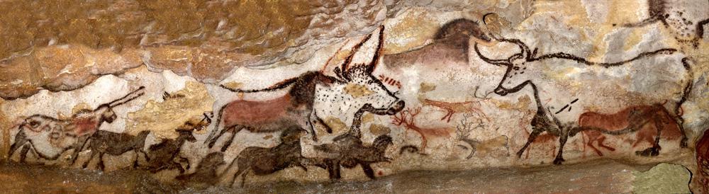 One of the most recognizable images from Lascaux, the Hall of Bulls contains 36 images of bulls, horses and stags; one bull measures 17 feet long—the largest animal depicted in cave art / photo © LRMH
