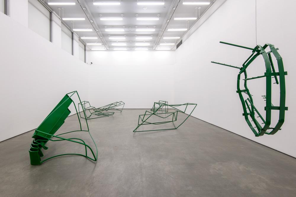 Monika Sosnowska <em>Untitled</em> (installation view) 2012 Steel and lacquer / photo Scott Massey