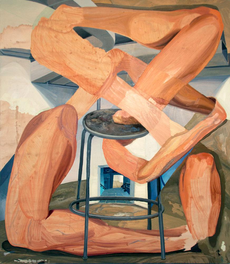 Colin Muir Dorward <em>Labyrinthineon</em> 2012 Oil on canvas 63 x 55 inches