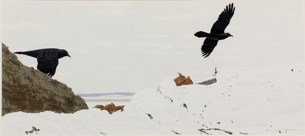 Alex Colville <em>Ravens at the Dump</em> 1965 Edition of 19 30.5 x 68.6 cm &copy; A.C. Fine Arts Inc. All rights reserved and may not be reproduced without permission of the rightsholder (Image 1/17)