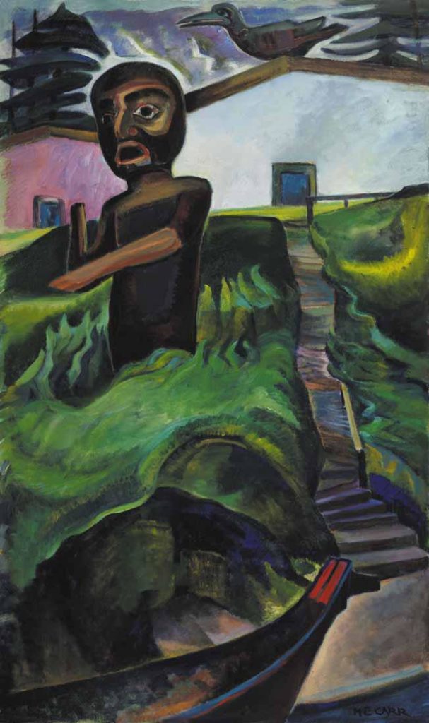 A detail of Emily Carr's <em>The Crazy Stair (The Crooked Staircase)</em> (circa 1928–30), which went for a record-breaking $3.39 million at the Heffel auction / photo courtesy heffel.com