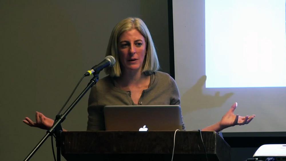 Heidi Zuckerman Jacobson of the Aspen Art Museum during her lecture in Toronto 