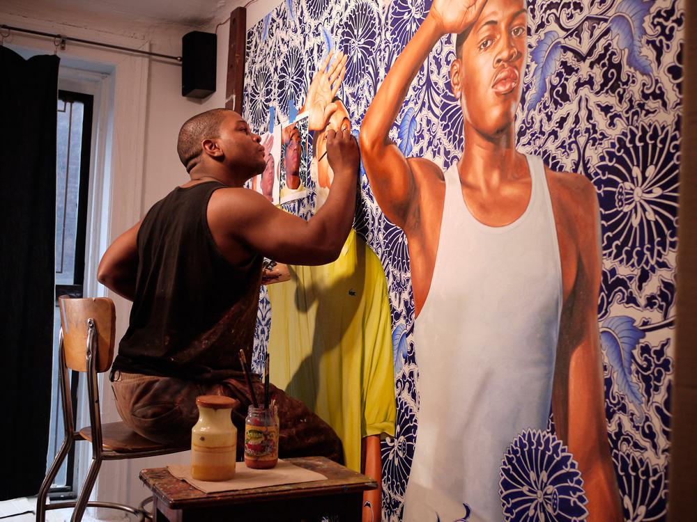 Production still from <em>Kehinde Wiley: An Economy of Grace</em>, directed by the award-winning Jeff Dupre.