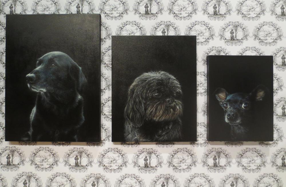 Michael Caines’s paintings at Katharine Mulherin’s Volta fair booth. (Image 1/19)