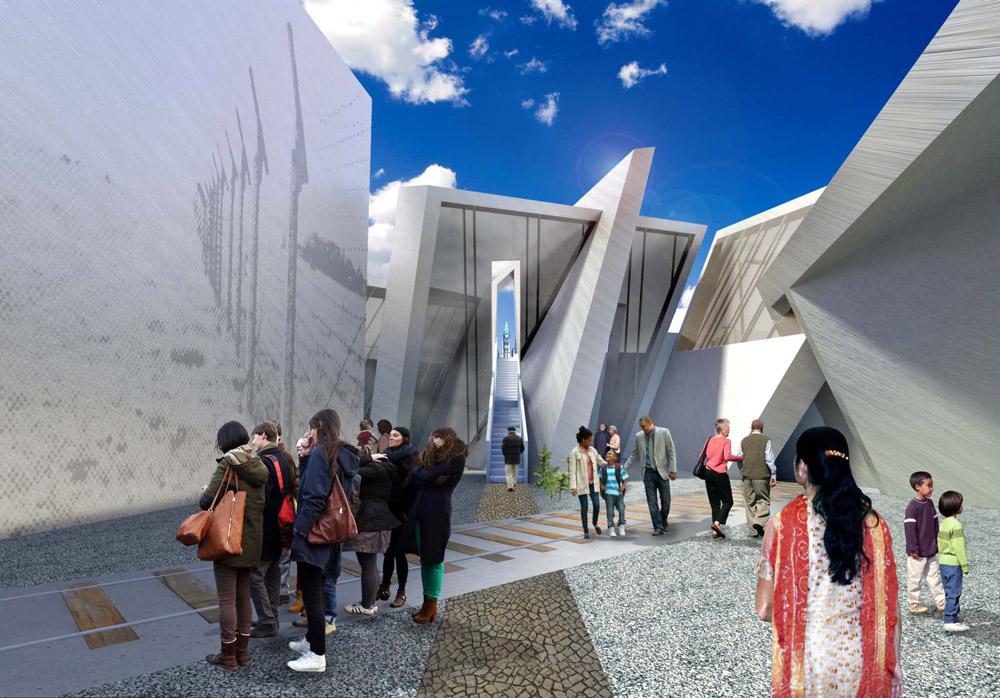 Another view of the National Holocaust Monument proposal. Burtysnky will head to Europe this fall to shoot key Holocaust sites for the project.