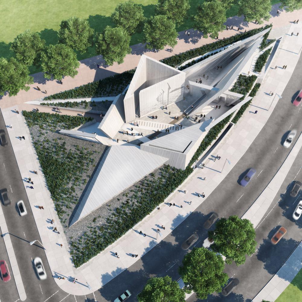 A rendering of the winning proposal for Canada's National Holocaust Monument.  