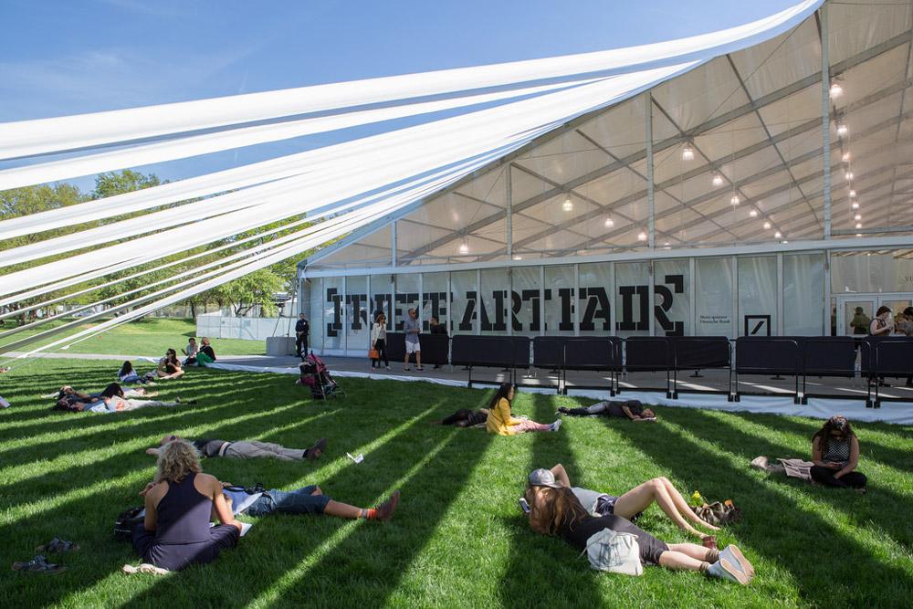 A view of the Frieze Art Fair tent on Randall's Island in New York. Photo: Marco Scozzaro/Frieze.