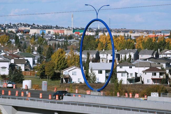 A view of <em>Travelling Light</em> by Inges Idee—the piece of Calgary art that sparked public outcry, and then a review of public art policy in the city. Photo: via Facebook.