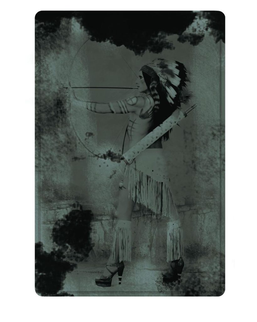 Kent Monkman, <em>The Emergence of a Legend</em>, 2006. Chromogenic print, 4.5 x 6.5 inches. Courtesy of the artist.