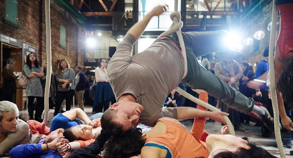 <em>Cascade</em> by Anandam Dancetheatre, Brandy Leary, Eamon MacMahon and James Bunton will be part of the exhibition “The Night Circus” at Scotiabank Nuit Blanche 2014. Photo: Walter Lai. 
