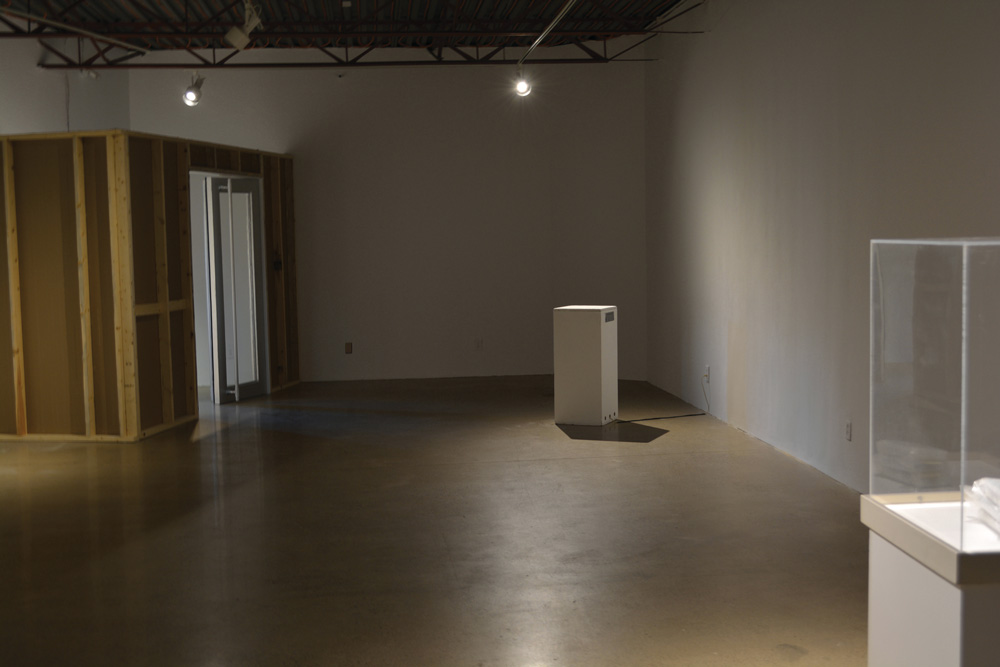 Installation view of Joshua Schwebel's &ldquo;[Caché]&rdquo; 2014. Photo: Bart Gazzola.