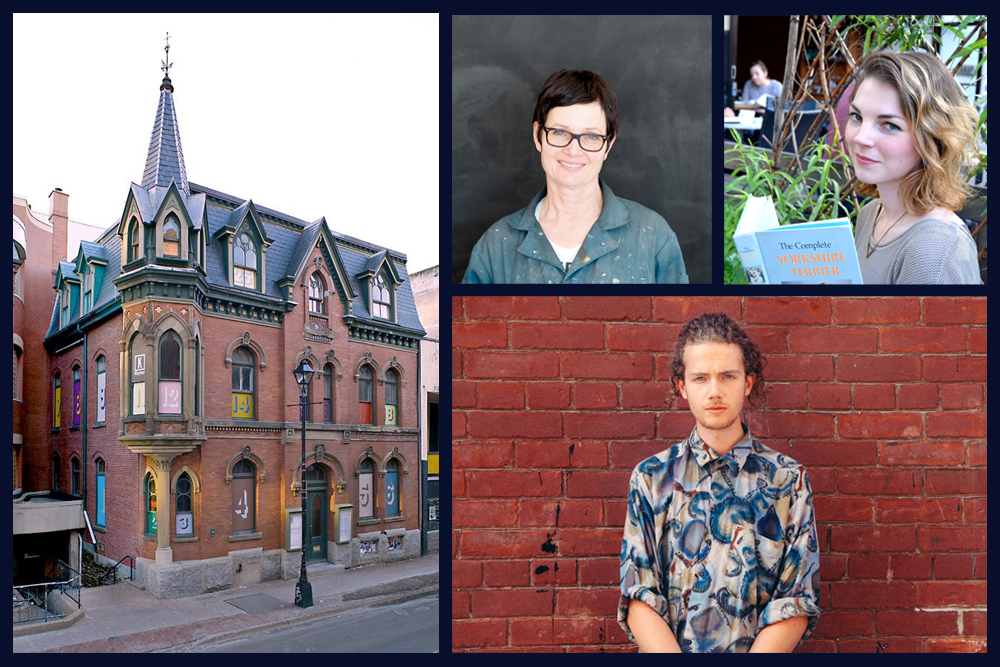 Clockwise from left: Garry Neill Kennedy's installation <em>And Still Counting</em> at 1588 Barrington Street as part of a Khyber project in 2009. Photo: Chris Reardon; Pearl Van Gees; Nancy Webb; Benjamin Hunter.